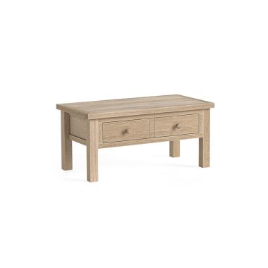 Modern Country Oak Coffee Table With Drawer Only