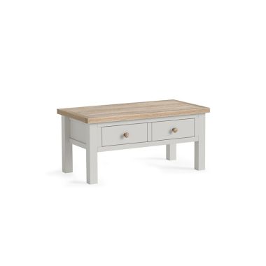 Modern Country Oak - Grey Coffee Table With Drawer