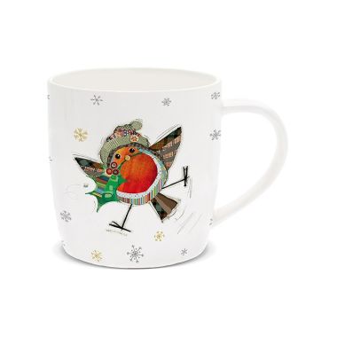 Xmas Bug Art Mug Robin