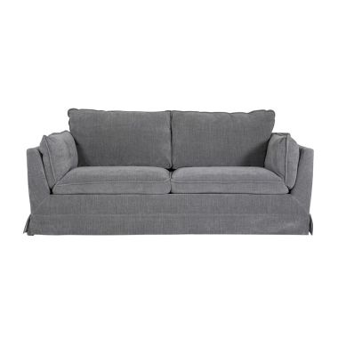 Ali 3 Seater Charcoal Fabric Sofa