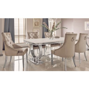 Arianna 2M Dining Table + 6 Belvedere Chairs