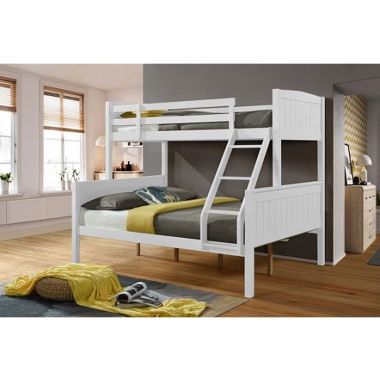 Cassie Triple White Bunk Bed