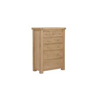 VIDA Delaney 8 Drawer Tall Chest - Oak