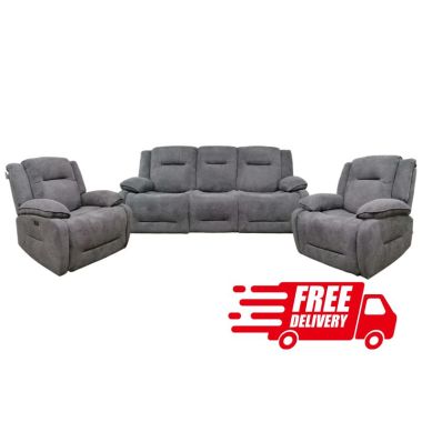 Maya Electric Recliner Group 3+1+1 - Grey