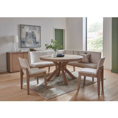 Falun Dining Table Round 1370 - Smoked Oak