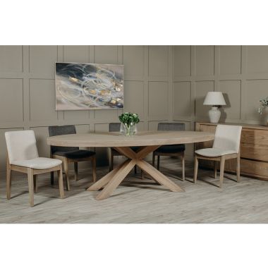 Falun Dining Table Oval 2350 - Smoked Oak