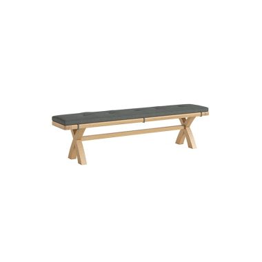 Normandy Cushion Cross Bench - Charcoal