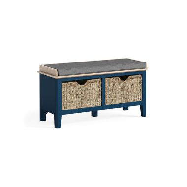 Marlow Navy Storage Bench