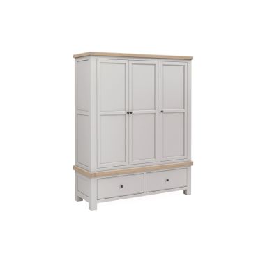 Salcombe Light Grey Triple Wardrobe