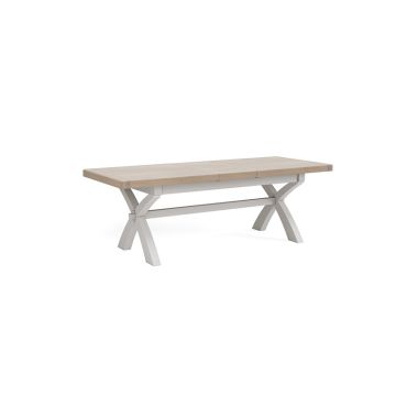 Salcombe Light Grey Cross Leg Ext. Dining Table