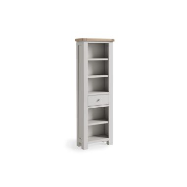 Salcombe Light Grey Slim Bookcase