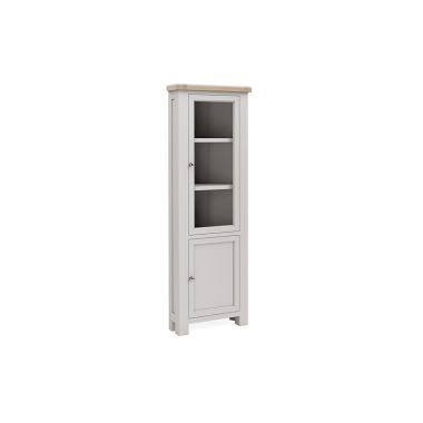 Salcombe Light Grey Corner Display Cabinet