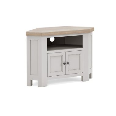 Salcombe Light Grey Corner Tv Unit With 2 Doors