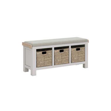 Salcombe Light Grey Storage Bench