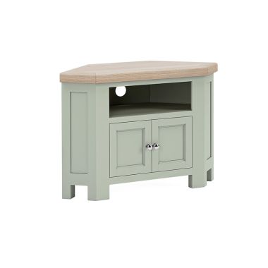 Salcombe Sage Corner Tv Unit With 2 Doors