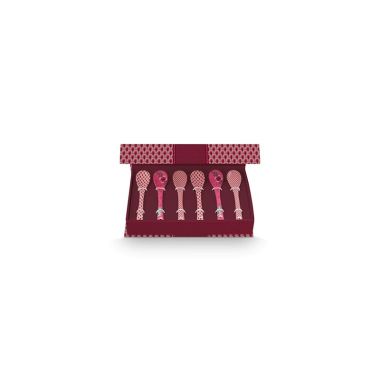 Giftset Teaspoons Oriental Flower Festival Dark Pi