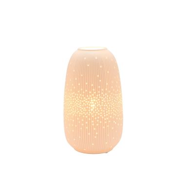 Hestia White Short Textured Table Lamp (WD)