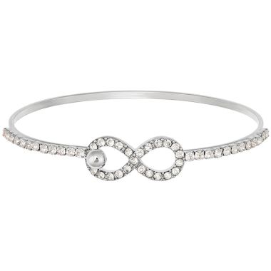 Indulgence Rhodium Crystal Infinity Bangle