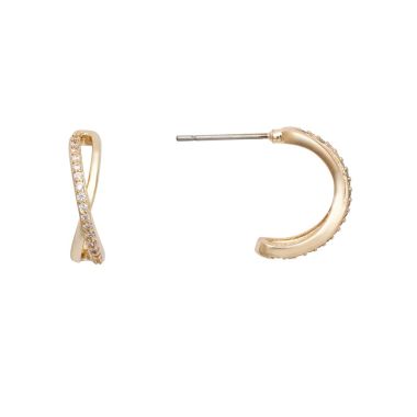 Indulgence Gold Crystal Infinity Hoop Earrings