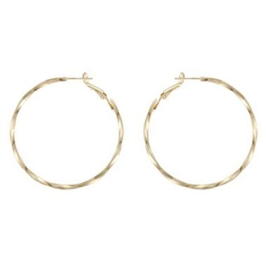 Indulgence Rhodium Heart Hoop Twist Earrings