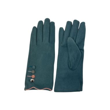 Scallop Cuff Boxed Gloves Green