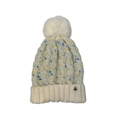 Flecked Boxed Hat & Scarf Set Cream