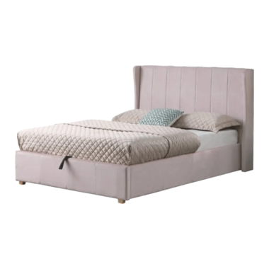 Amelia Plus 4'6 Storage Bed Pink Velvet