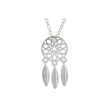 Indulgence Rhodium Dream Catcher Necklace