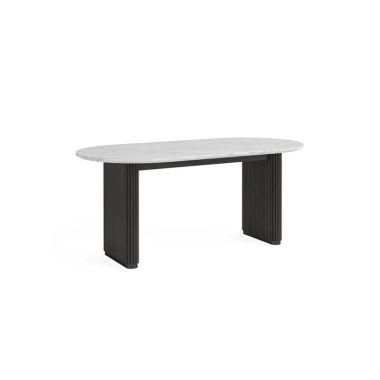 Lucas Oval Dining Table Marble Top