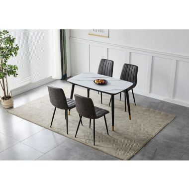Napoli 4' Grey Table & 4 Napoli Chairs