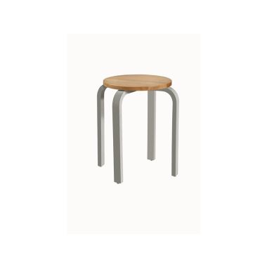 Olive Natural Stool Grey And Oak
