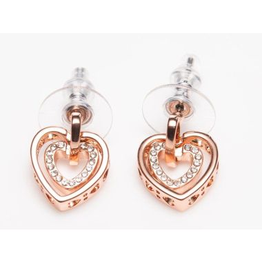 Newgrange Living Rosegold Heart Interwined Earring