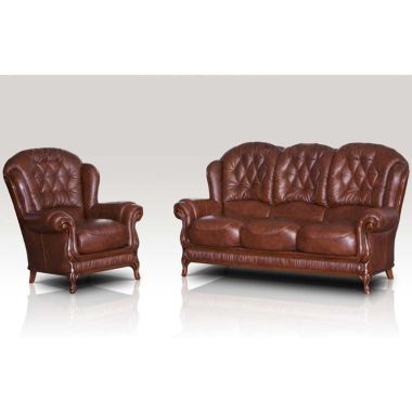 Queen Ann Full Italian Leather - 3+1+1