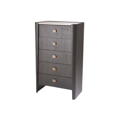 Rhodes Ebony Tall Chest 5 Drawer