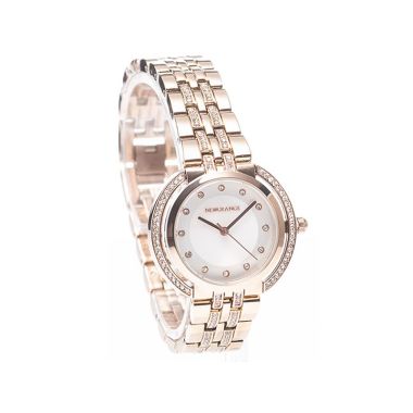 Newgrange Living Rose Gold Diamond Bezel Numeral W