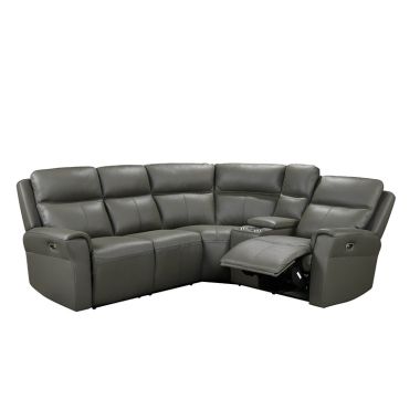 Russo -4 Pce Corner Group Electric Recliner - Ash
