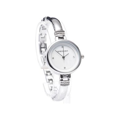 Newgrange Living Silver Diamond Bangle Watch