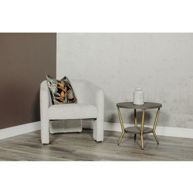 Tabitha Lamp Table Round Grey