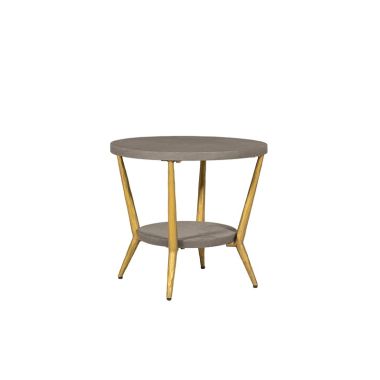 Tabitha Lamp Table Round Grey