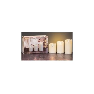 Newgrange Living Candle Ivory LED Candle Set of 3