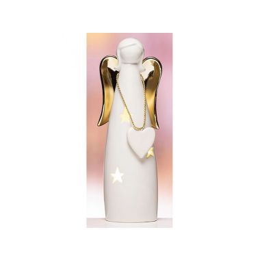 The Grange Collection Ceramic Angel With Led Heart
