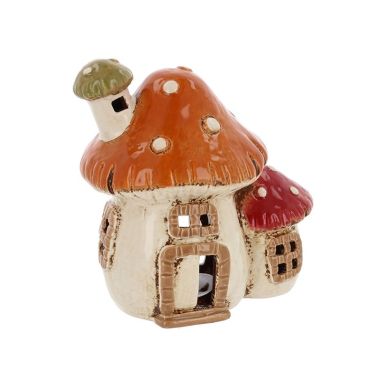 Village Pottery 2 Mushroom House Tealight