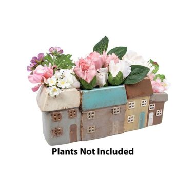 Village Pottery 4 Houses Planter