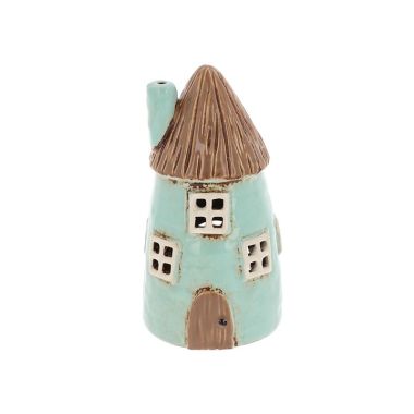 Village Pottery Thatch Round House Tealight