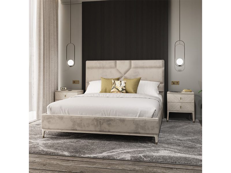 Diletta Bed - Stone
