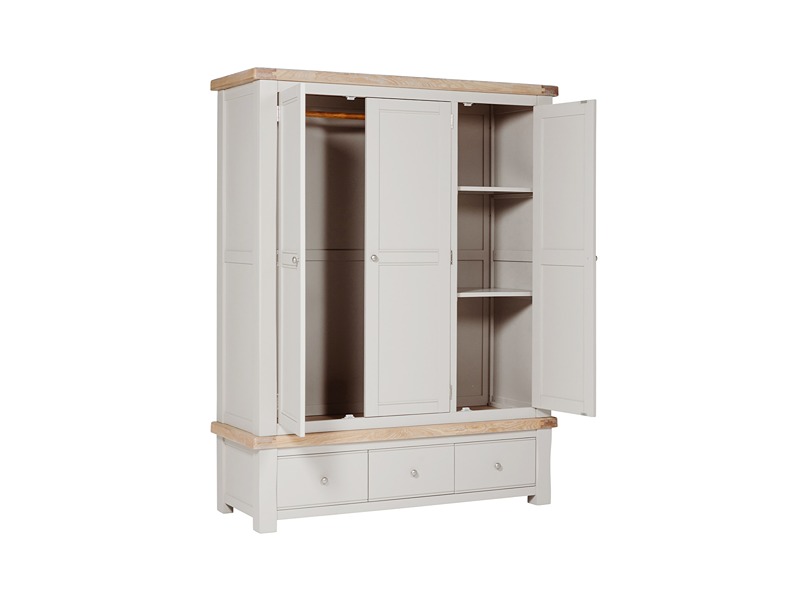 VIDA Doune Wardrobe 3 Door - Taupe