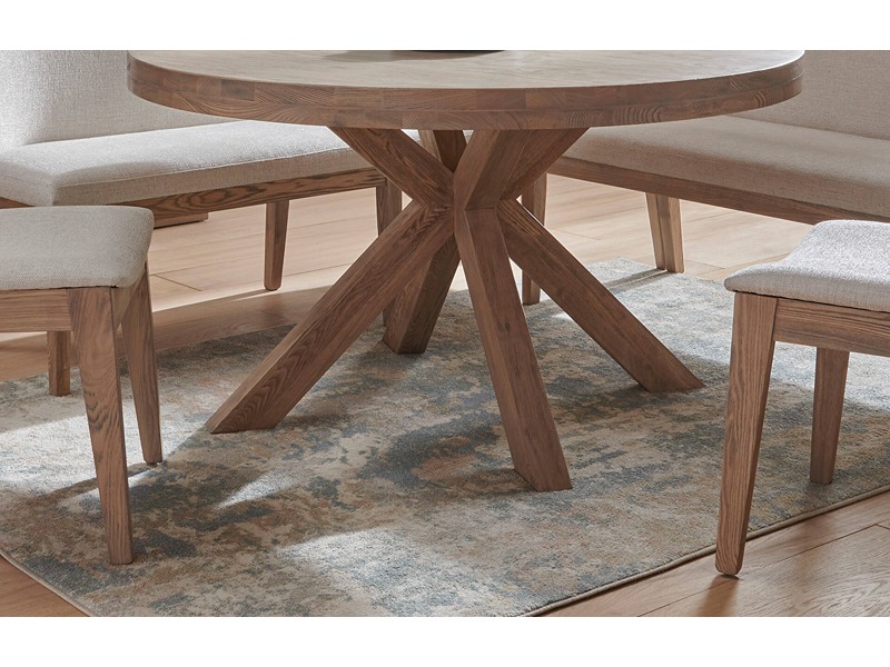 Falun Dining Table Round 1370 - Smoked Oak