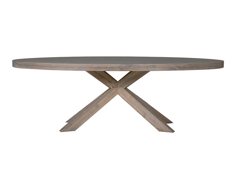 Falun Dining Table Oval 1900 Smoked Oak