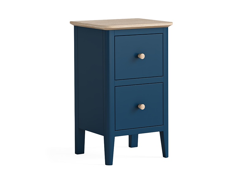 Marlow Navy Narrow Bedside