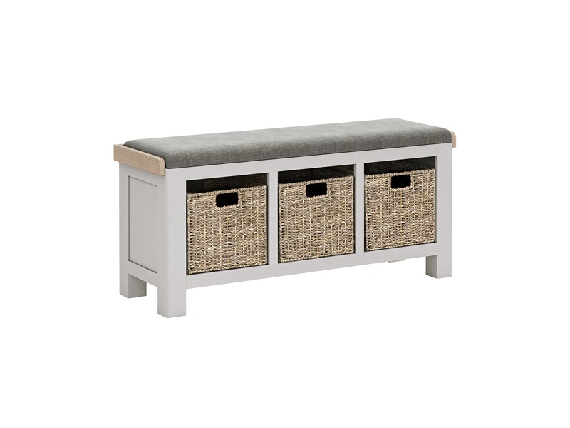 Salcombe Light Grey Storage Bench